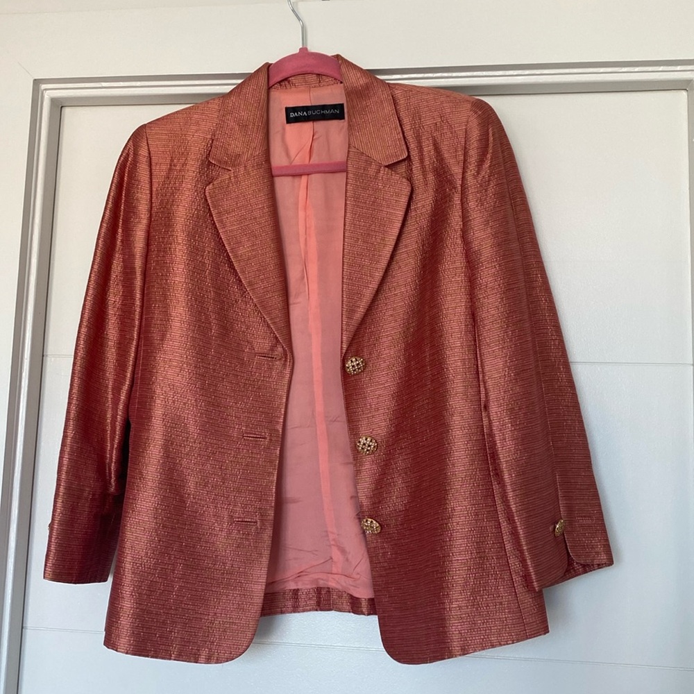Pink Blazer and Skirt Set